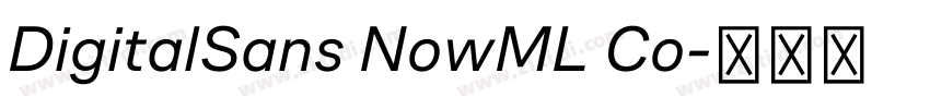 DigitalSans NowML Co字体转换